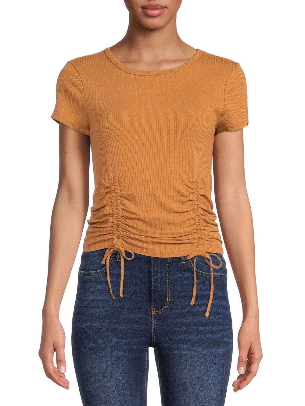 Women's Cinched Short-Sleeve Top - Mustard youth 11-3 L